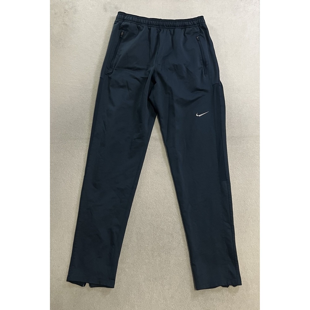 Nike Dri-FIT Sweatpants Men's Size Medium Blue Fleece 548160-454 Ankle Zip